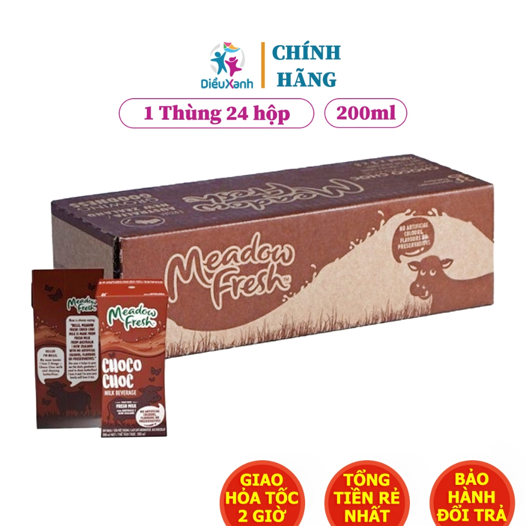 Thùng 24 hộp Sữa MEADOW FRESH Socola CHOCOLATE 200ml Sữa Úc Sữa Nhập Khẩu Australia