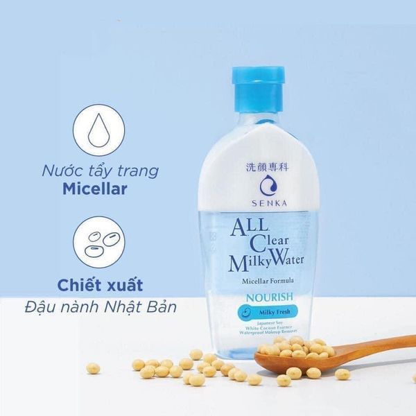 Nước sữa tẩy trang Senka A.L.L. Clear Milky Water sạch sâu 2 lớp  JPKOI