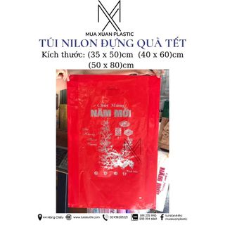 Túi nilon Chúc Mừng Năm Mới An Khang Thịnh Vượng, túi nilon đựng quà Tết đựng kẹo, túi nilon đựng Lịch - Combo 10 Chiếc
