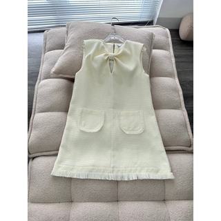 Đầm JAJU Nơ Cổ Tweed KAMI