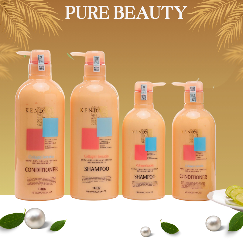 Dầu gội xả dưỡng sinh KENDY 800ML * 2 dưỡng ẩm phục hồi tái tạo sợi tóc giúp tóc vào nếp tự nhiên