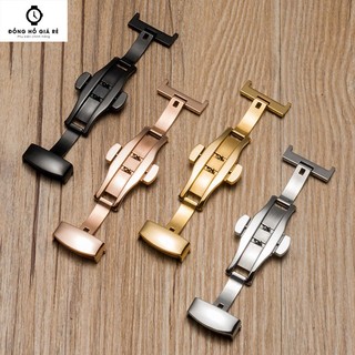 Khóa bướm đồng hồ ĐÔI có nút bấm cho dây đồng hồ da size 10mm 12mm 14mm 16mm 18mm 20mm 22mm