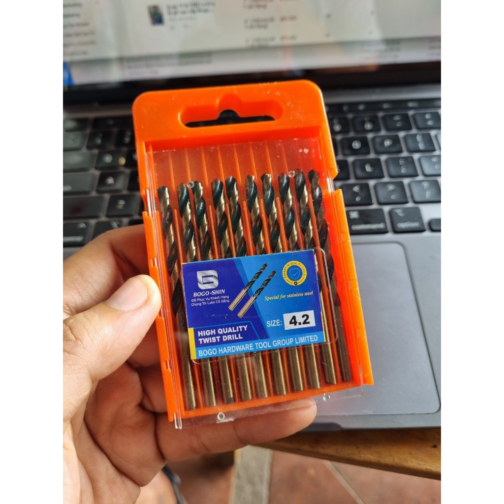 Mũi khoan Inox cao cấp Bogo-Shin nhiều kích thước khác nhau