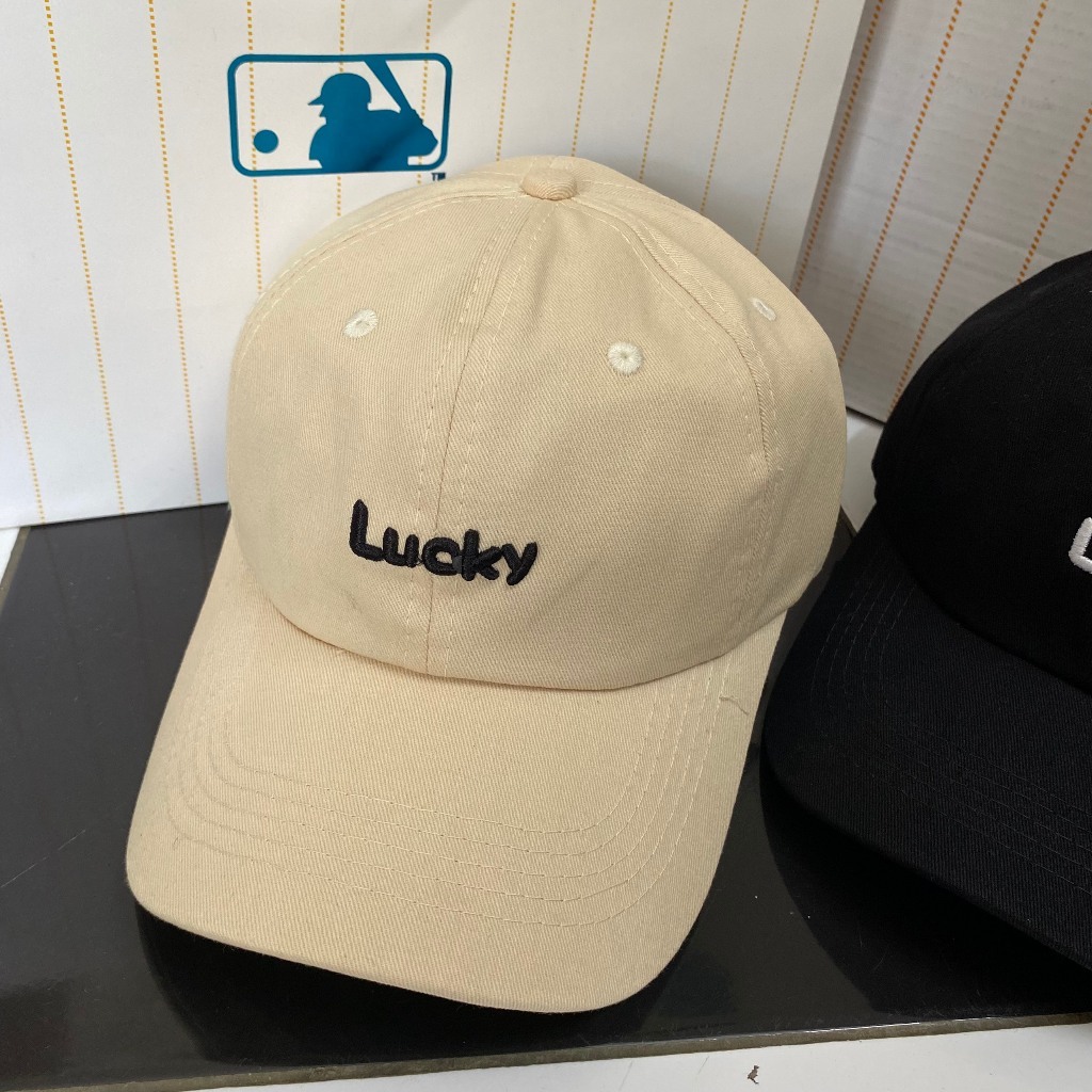 Mũ lưỡi trai, nón kết nam nữ thêu chữ Lucky phong cách Hàn Quốc, M232
