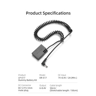 Pin giả Kingma LP-E17 - Dummy Adapter