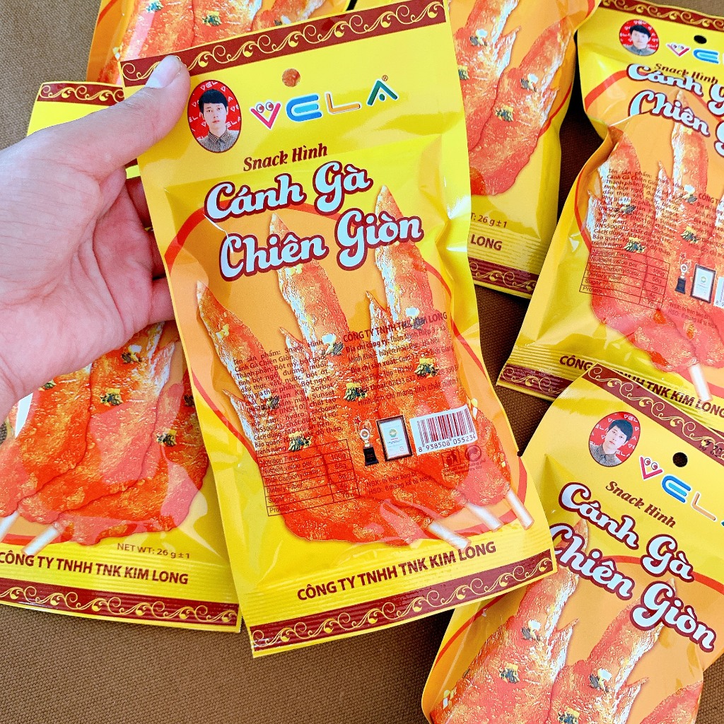 Snack hình cánh gà chiên giòn VELA giòn sụn thơm ngon, đồ ăn vặt cổng trường hot nhất