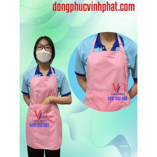Tạp Dề Nails, Spa, Nhân Viên Pha Chế Chất Đẹp Màu Hồng - Vĩnh Phát
