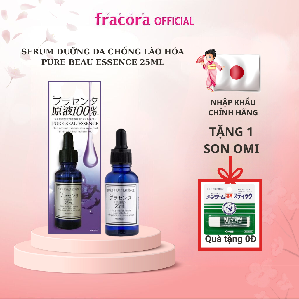 Serum Pure 25ml Ngăn Ngừa Lão Hóa, Tinh Chất Nhau Thai Pure Beau Essence