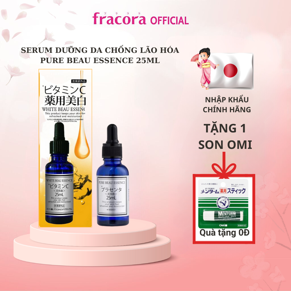 Serum Pure 25ml Dưỡng Da Trắng Da Vitamin C, Ngăn Ngừa Lão Hóa Pure Beau Essence Nội Địa Nhật