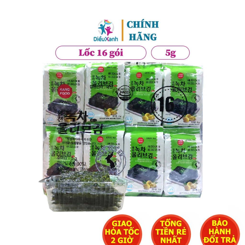 Rong Biển Ăn Liền Tẩm Dầu Olive Kang's Food 5g - Rong Biển Hàn Quốc