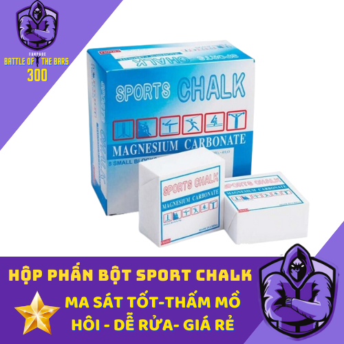 HỘP PHẤN SPORTS CHALK làm khô tay, tập gym, street workout, calisthenics - VNBB300