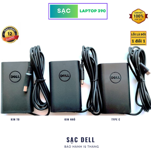 Sạc Dell Ovan 65W 90W 130W Chân Kim To , Kim Nhỏ , Type C