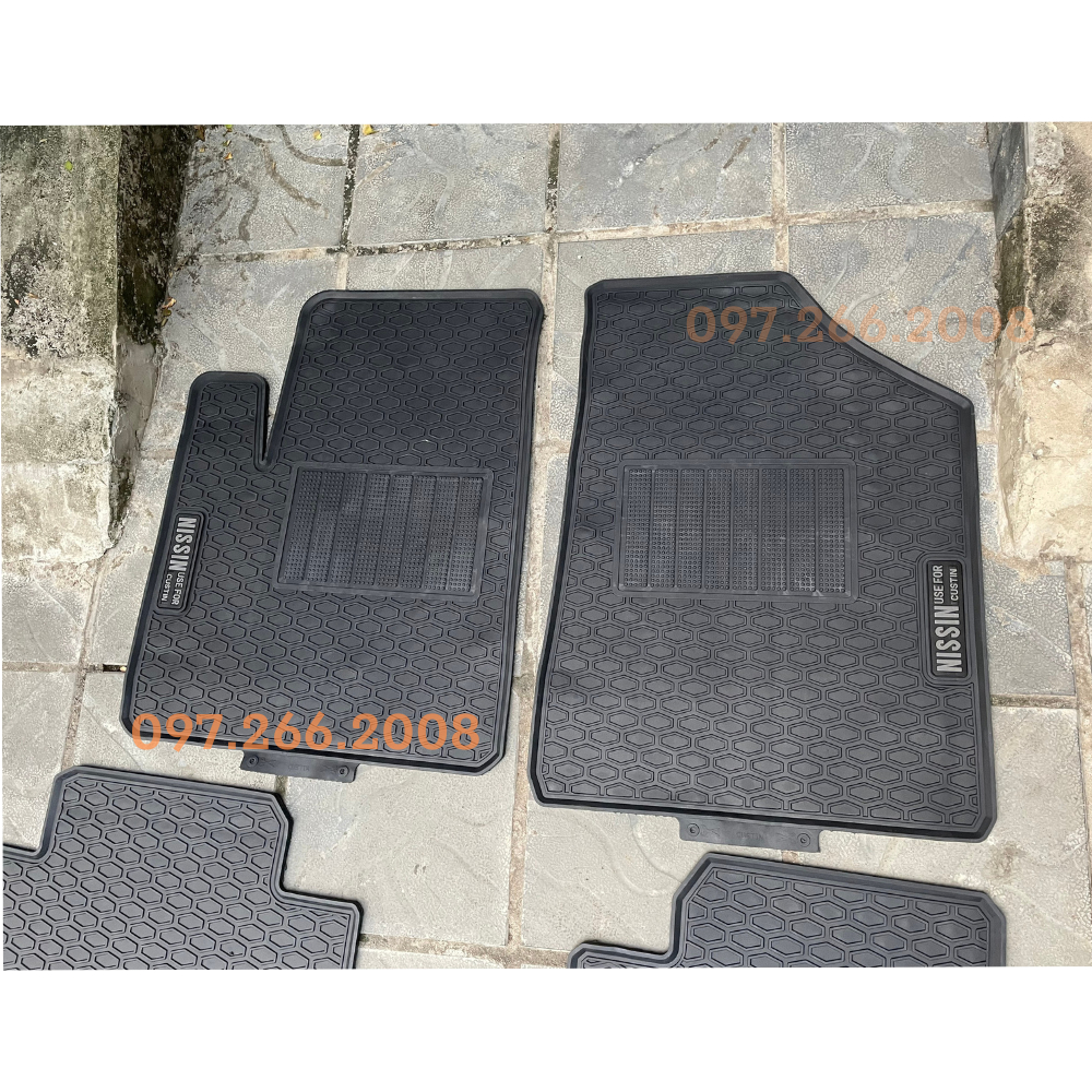 Thảm lót sàn xe Huyndai Custin 2023, 2024 cao su đúc không mùi, dễ dàng lau rửa, Mẫu NISSIN dày dặn