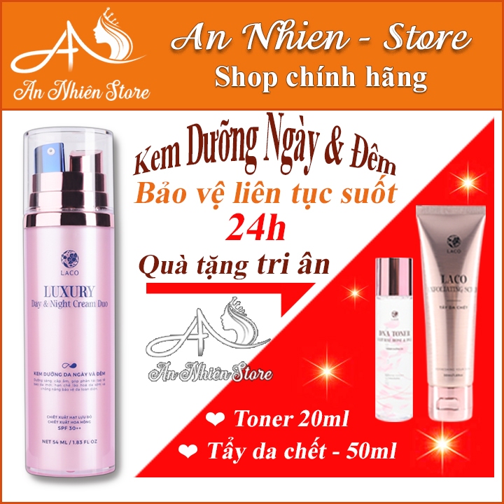 KEM DƯỠNG DA NGÀY VÀ ĐÊM Laco Luxury💦 tăng sinh collagen, da căng mọng ,giảm nếp nhăn, ngừa lão hóa