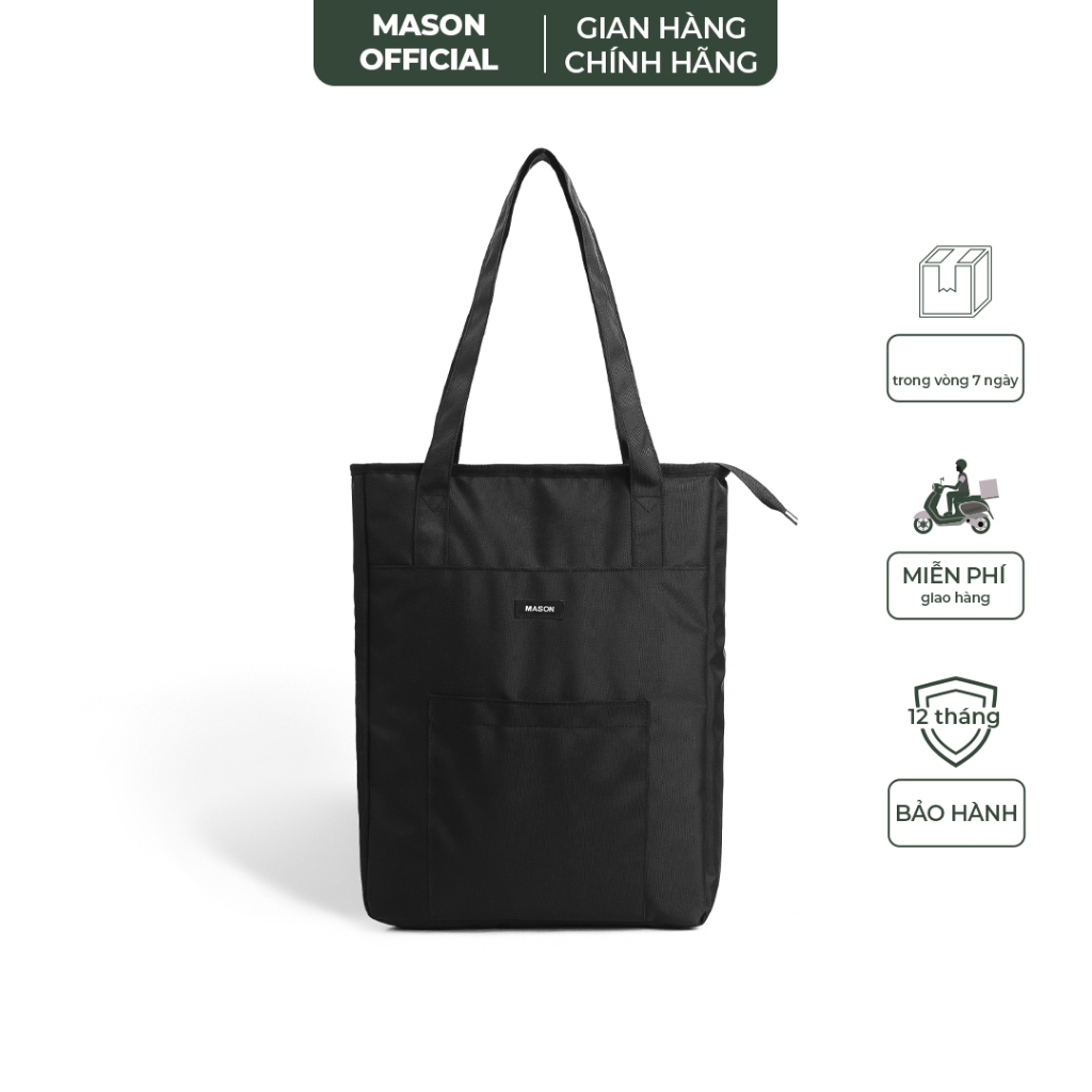 Túi đeo chéo tote Basic Bag nam nữ unisex size laptop 15,6 inch vải Polyester Canvas chống nước thương hiệu MASON - M25