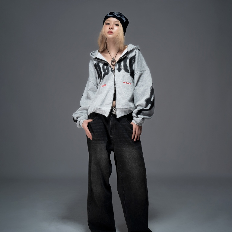 Áo Khoác TRIBAL BOXY DOUBLEZIP HOODIE