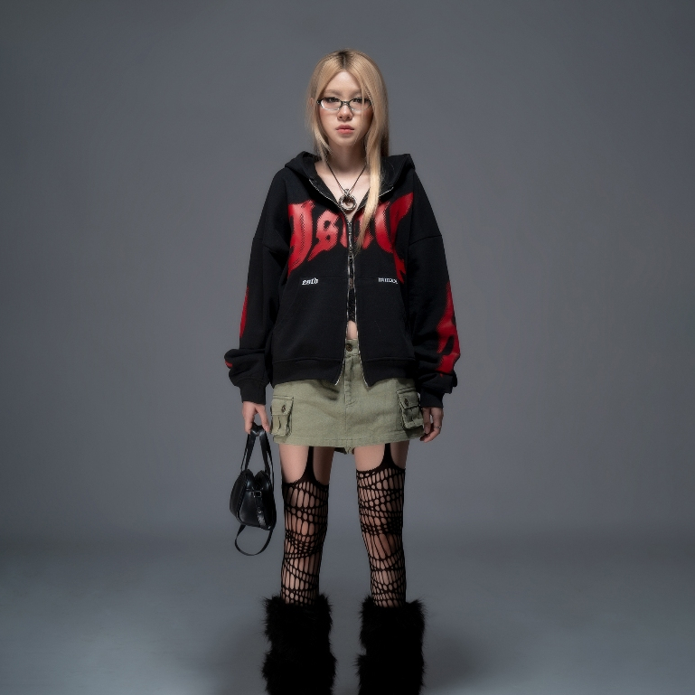 Áo Khoác TRIBAL BOXY DOUBLEZIP HOODIE