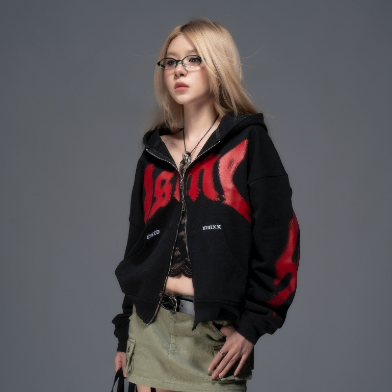 Áo Khoác TRIBAL BOXY DOUBLEZIP HOODIE