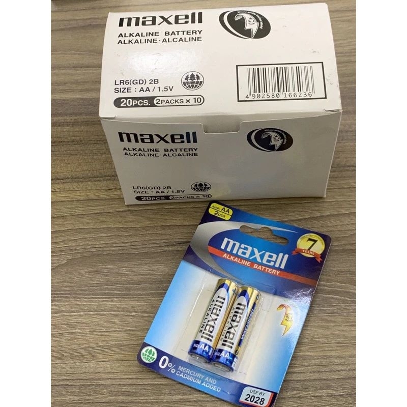 5 Vỉ Pin Alkaline Maxell hàng chính hãng công ty AA / AAA