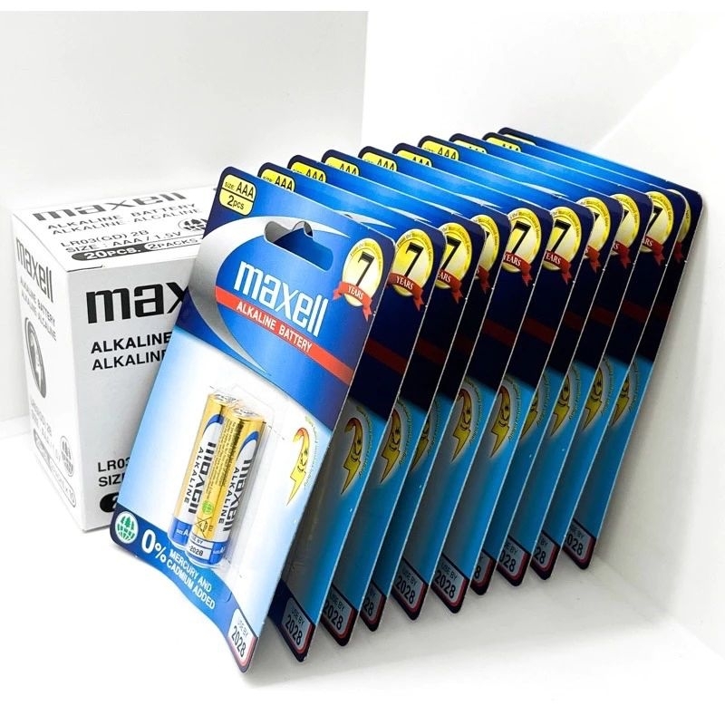 5 Vỉ Pin Alkaline Maxell hàng chính hãng công ty AA / AAA