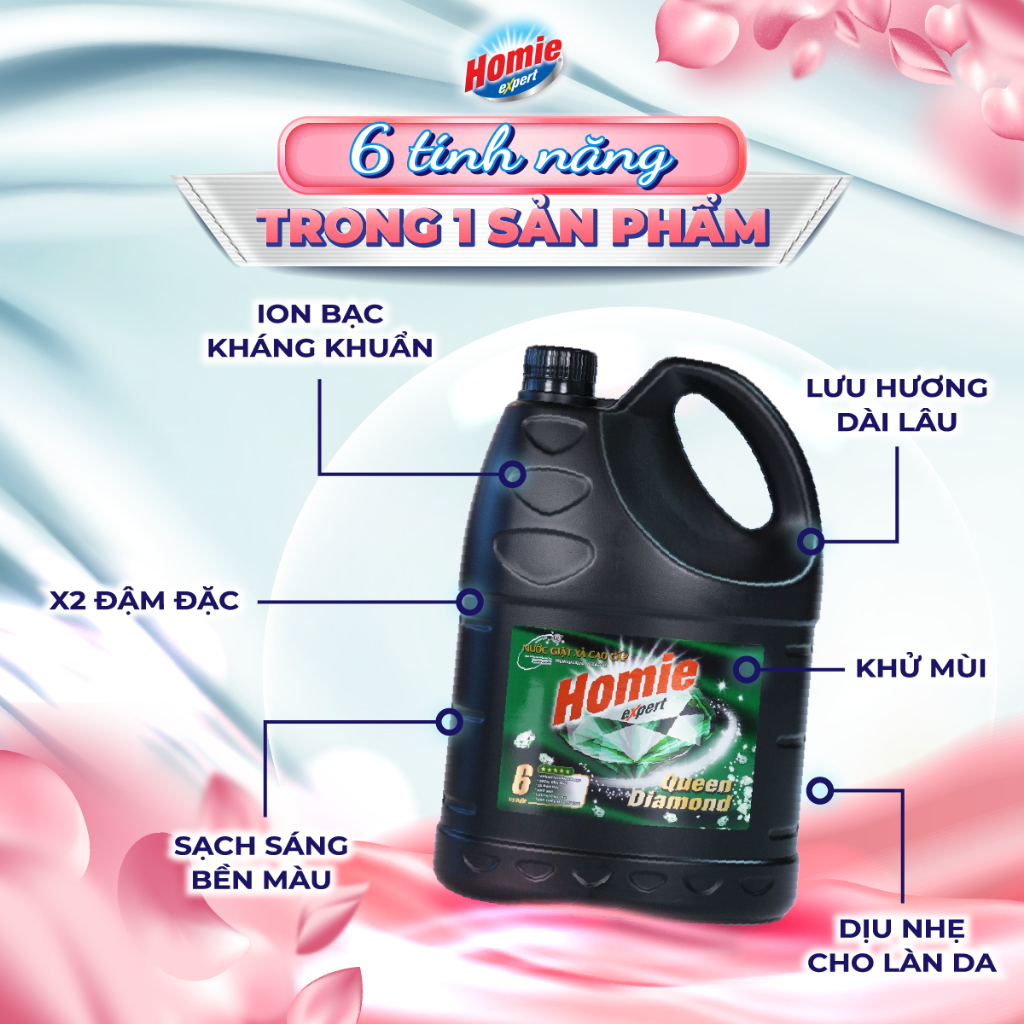 Combo 3 món: 2 Nước Giặt Xả 3,5kg + 1 Nước Giặt Xả 2kg HOMIE EXPERT