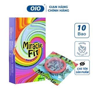 Bao cao su 49mm Sagami Miracle Fit hộp 10c size nhỏ siêu mỏng kéo dài thời gian quan hệ