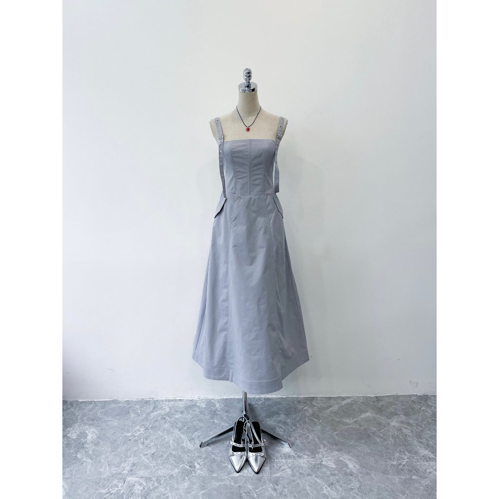 Đầm 2 dây dáng xoè thiết kế phong cách pháp cổ điển dễ phối đồ  | POPLIN Dress | Secodee