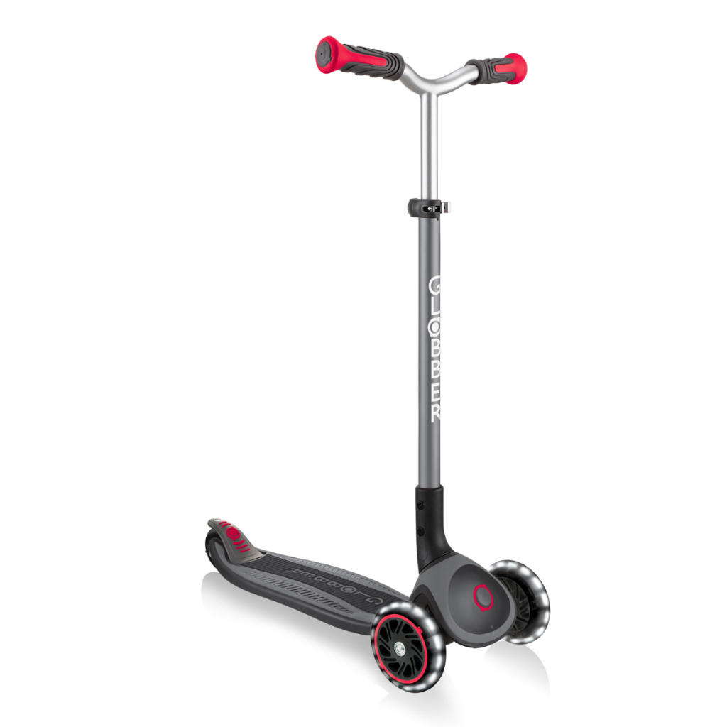 Xe Trượt Scooter 3 Bánh Globber Master Lights Cho Trẻ Em Từ 4 Đến 14 Tuổi - Đen/Đỏ