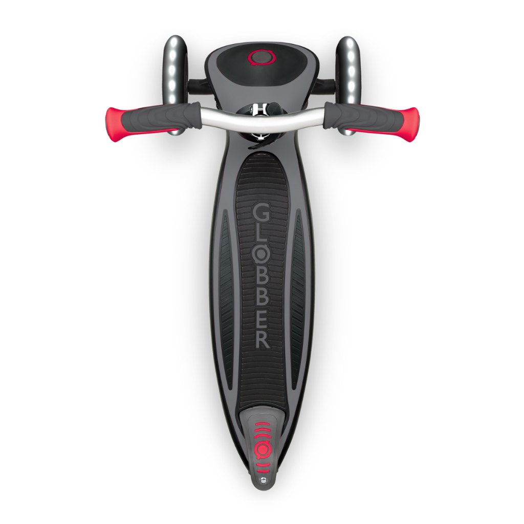 Xe Trượt Scooter 3 Bánh Globber Master Lights Cho Trẻ Em Từ 4 Đến 14 Tuổi - Đen/Đỏ