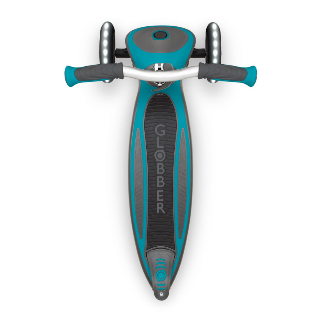 Xe Trượt Scooter 3 Bánh Globber Master Lights Cho Trẻ Em Từ 4 Đến 14 Tuổi - Xanh cổ vịt