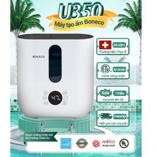 Máy Phun Sương Tạo Ẩm BONECO U350 Làm Mát Nhà, Tạo Độ Ẩm, Xông Tinh Dầu Thơm Phòng, Sương Nano (60m2) - Hàng Chính Hãng