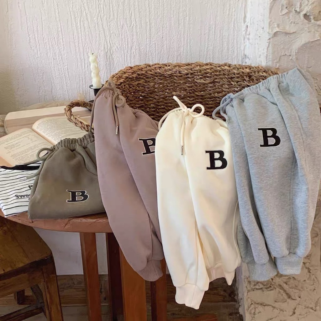 Quần nỉ bông chữ B 3 màu cho bé Namkidshop 8-26kg