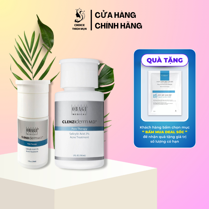 Dung dịch tẩy tế bào chết BHA Obagi 2% 30ml,148ml Clenziderm M.D - Kiềm dầu, giảm mụn