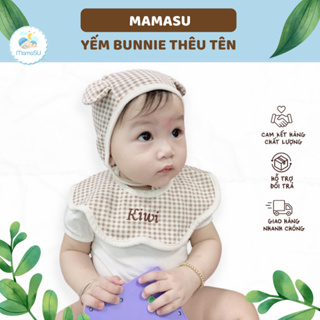 THÊU TÊN Yếm Thêu Tên Theo Yêu Cầu Organic Bunnie Blossom Cho Bé Phong