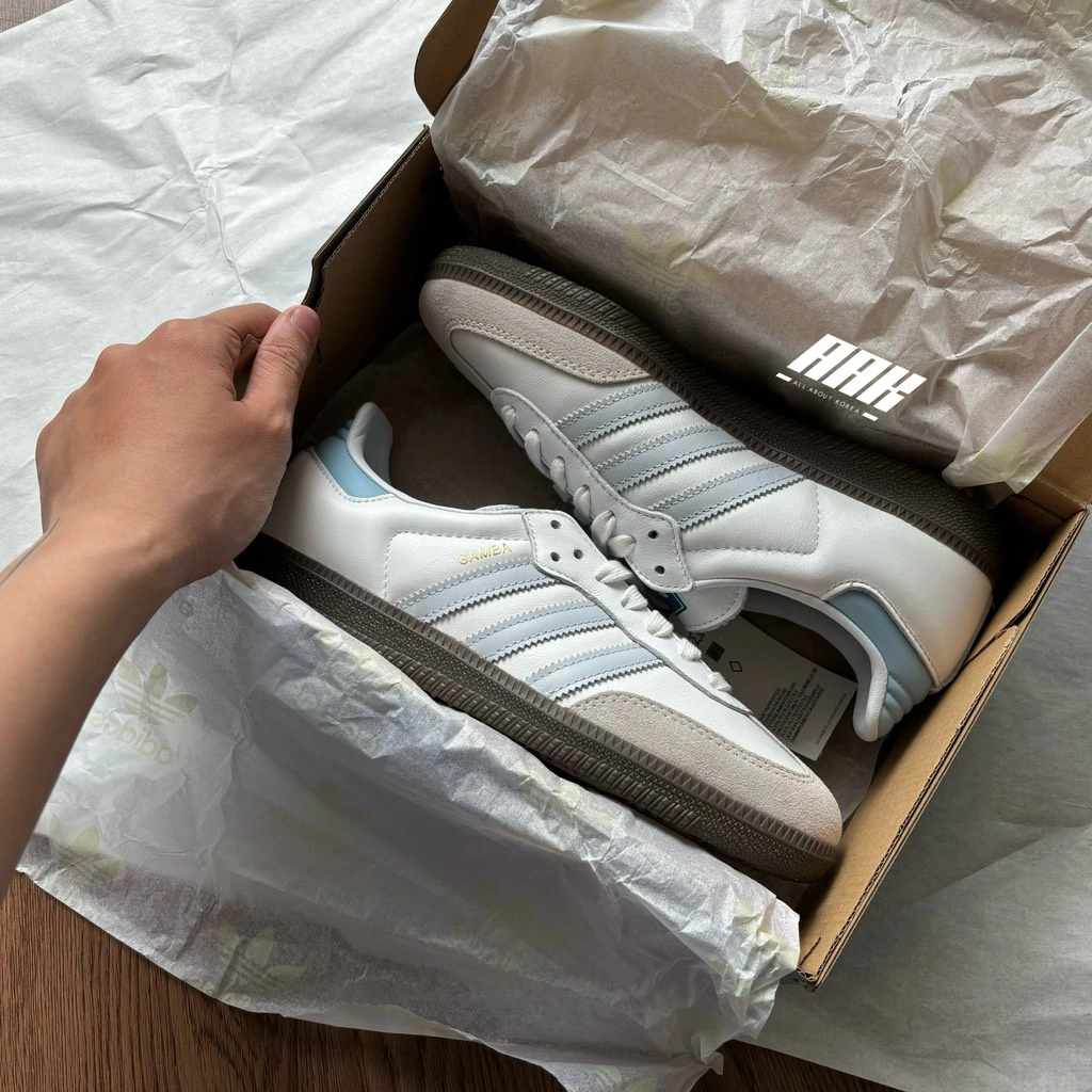 Giày ADIDAS SAMBA OG WHITE HALO BLUE Xanh Biển Nam Nữ - Bản Cao Cấp ...