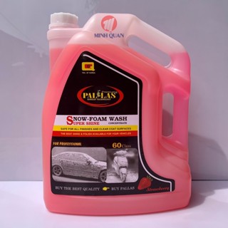 Nước Rửa Xe Bọt Tuyết PALLAS Siêu Bóng 60 - 6 Lít, Hương Dâu, Dung Dịch Rửa Xe Ô Tô, Xe Máy Siêu Sạch