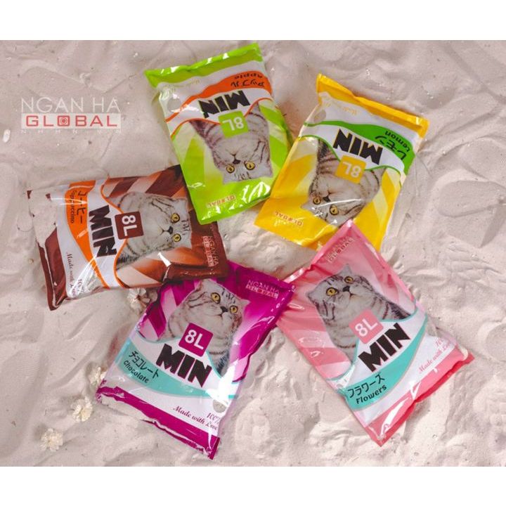 Cát MIN 8L - Cát vệ sinh siêu vón, khử mùi tốt dành cho mèo