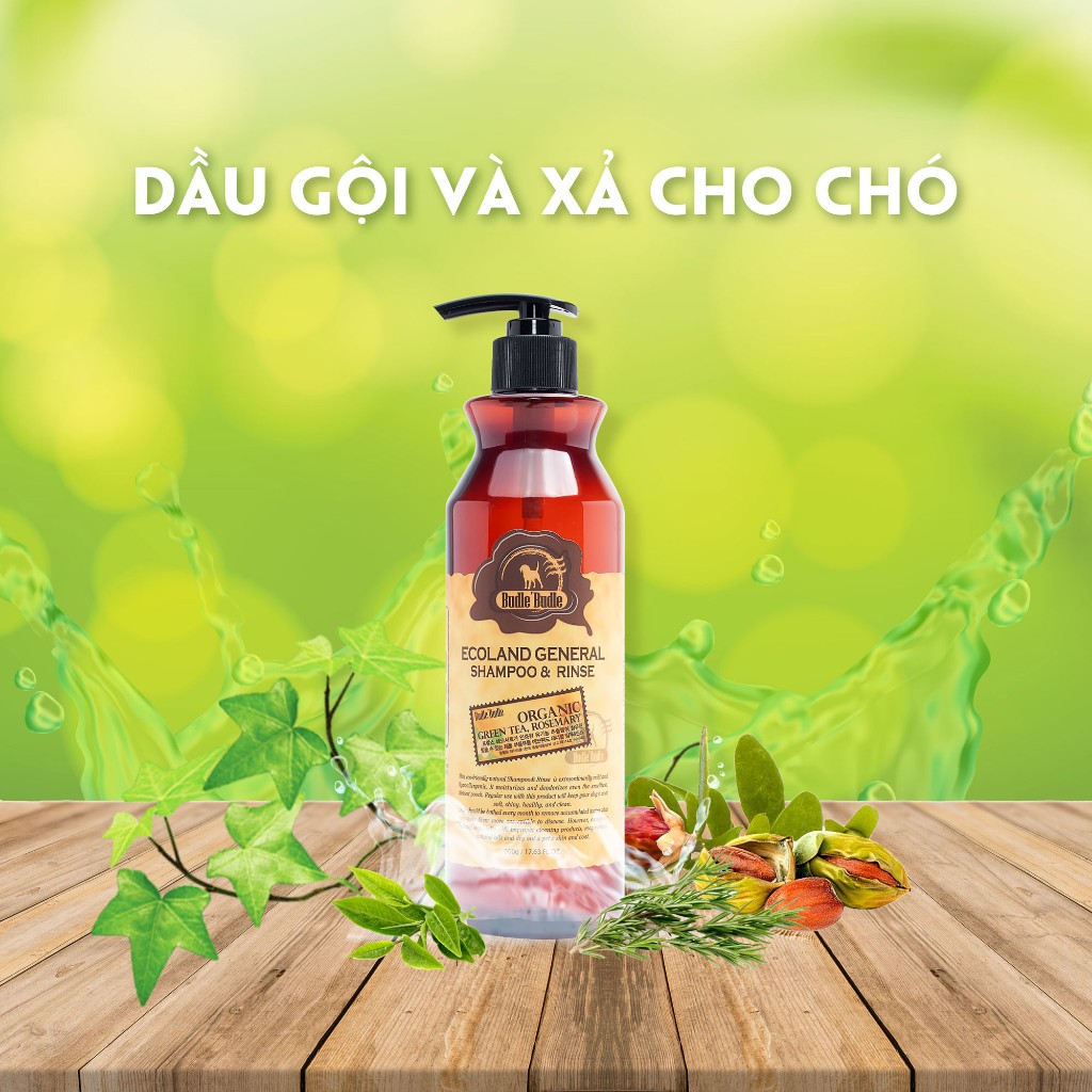 Sữa tắm và xả cho chó Budle Budle Organic 500g