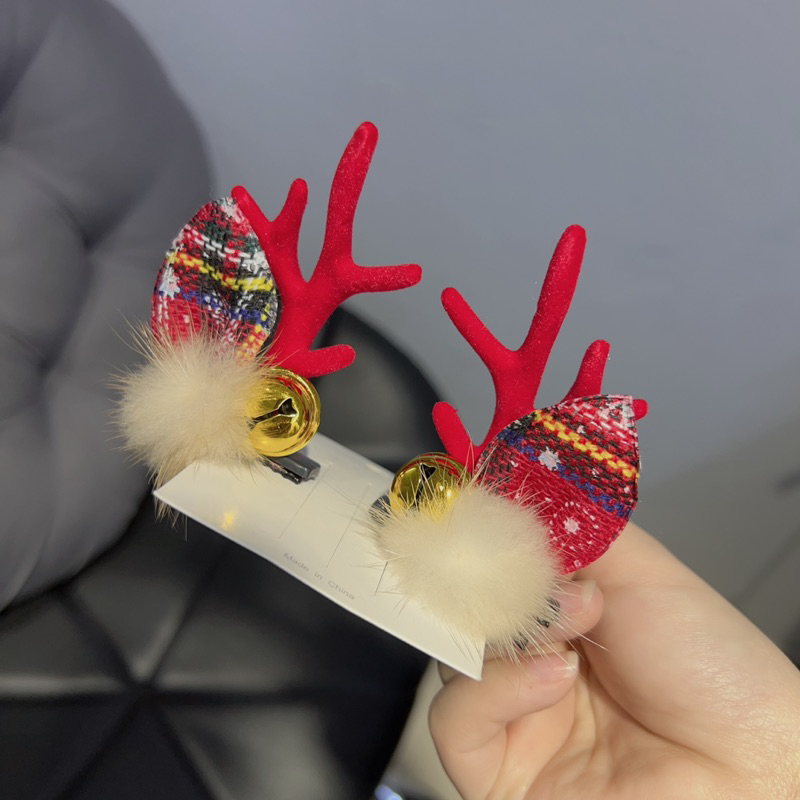 Kẹp Tóc Noel Sừng Hươu Giáng Sinh Dễ Thương Cute