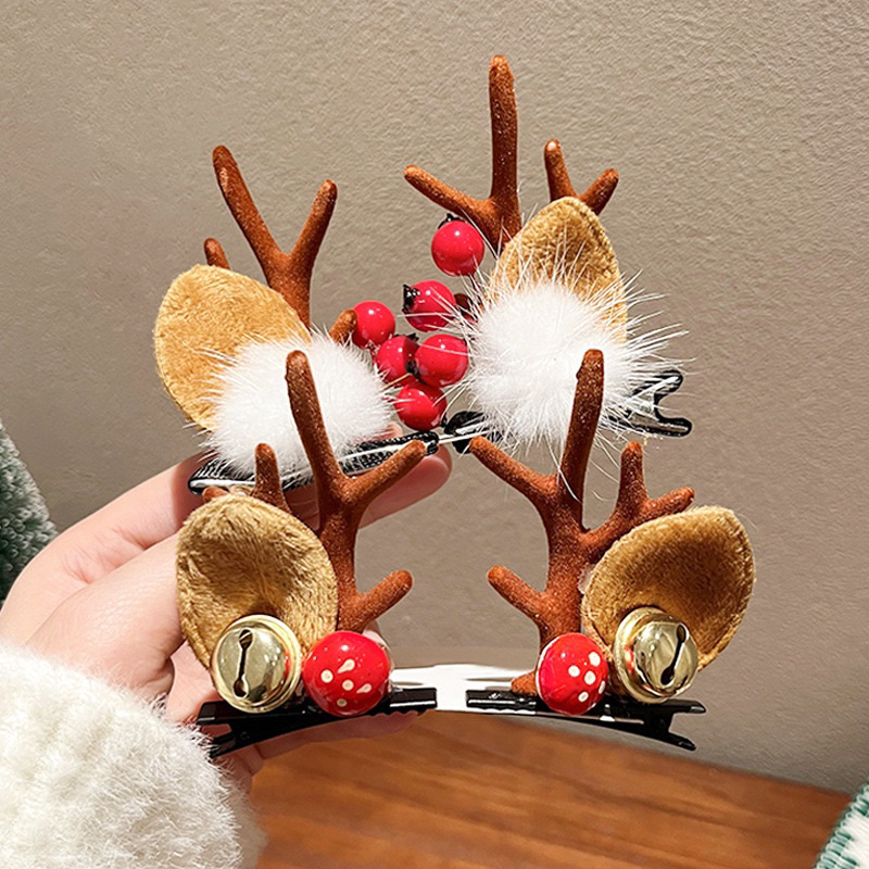 Kẹp Tóc Noel Sừng Hươu Giáng Sinh Dễ Thương Cute