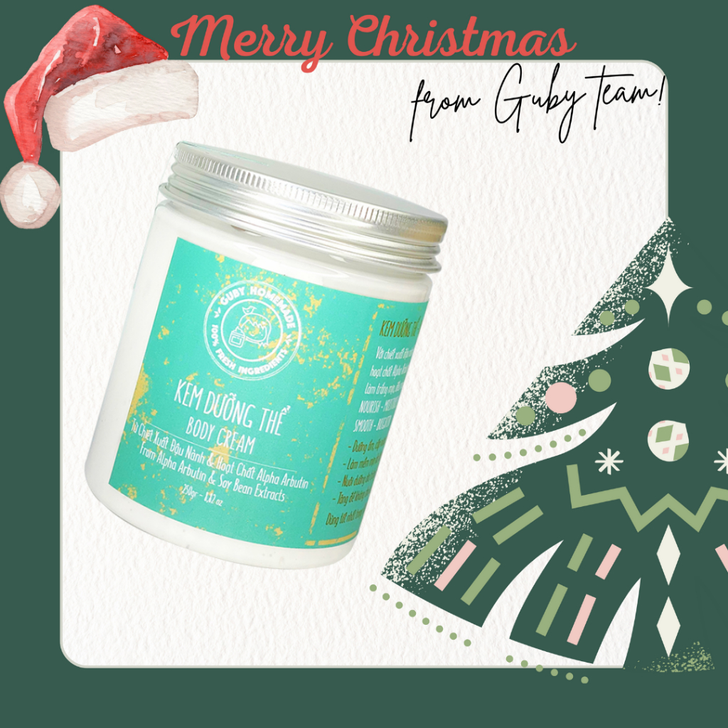 Kem Dưỡng Thể Soy Milk Arbutin BODY CREAM - handmade by GUBY HOMEMADE
