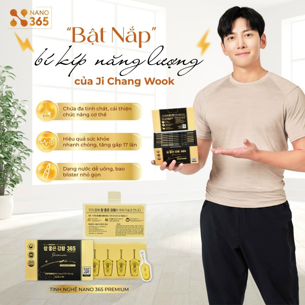 [QUÀ HẤP DẪN - COMBO GIA ĐÌNH] Combo 3 Hộp Tinh Chất Nghệ Nano Curcumin 365 Premium Hàn Quốc Hộp (96 tuýp)