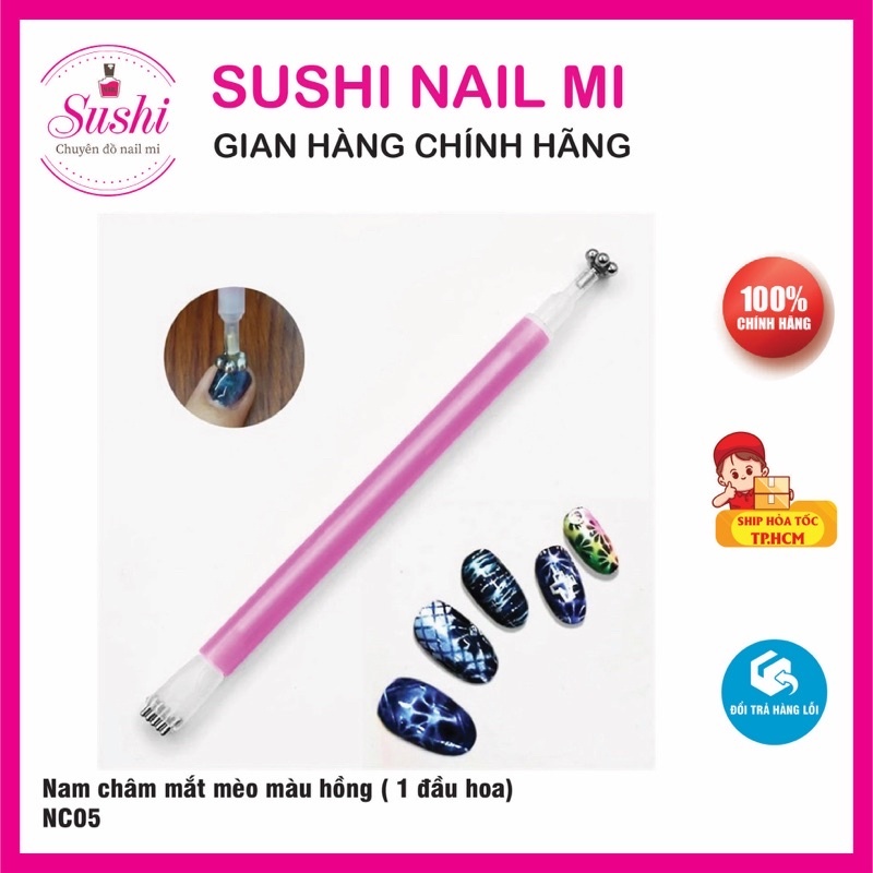 Nam châm hút mắt mèo làm sáng móng lấp lánh sang chảnh - Sushi nail mi