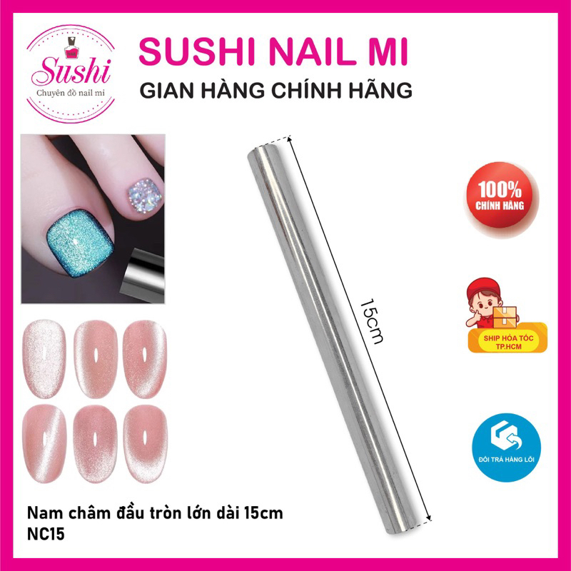 Nam châm hút mắt mèo làm sáng móng lấp lánh sang chảnh - Sushi nail mi