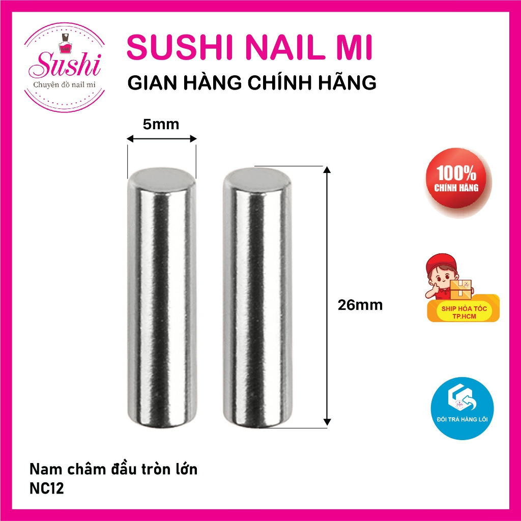 Nam châm hút mắt mèo làm sáng móng lấp lánh sang chảnh - Sushi nail mi