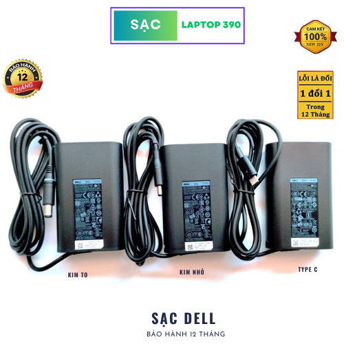 Sạc Dell Ovan 65W 90W 130W Chân Kim To , Kim Nhỏ , Type C