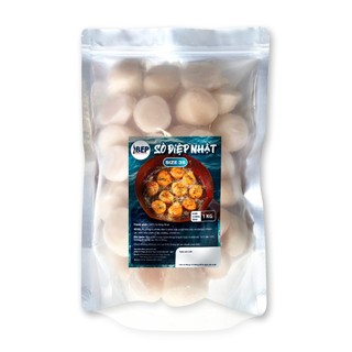 Cồi sò điệp Nhật 1kg iBep size 3S nhập chính ngạch, không ngâm nước, dai thơm ngon