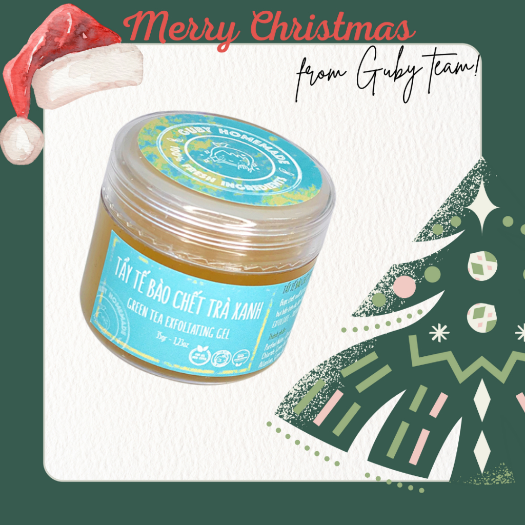 Tẩy Tế Bào Chết Trà Xanh FACIAL EXFOLIATING GEL GREENTEA - Handmade By GUBY HOMEMADE