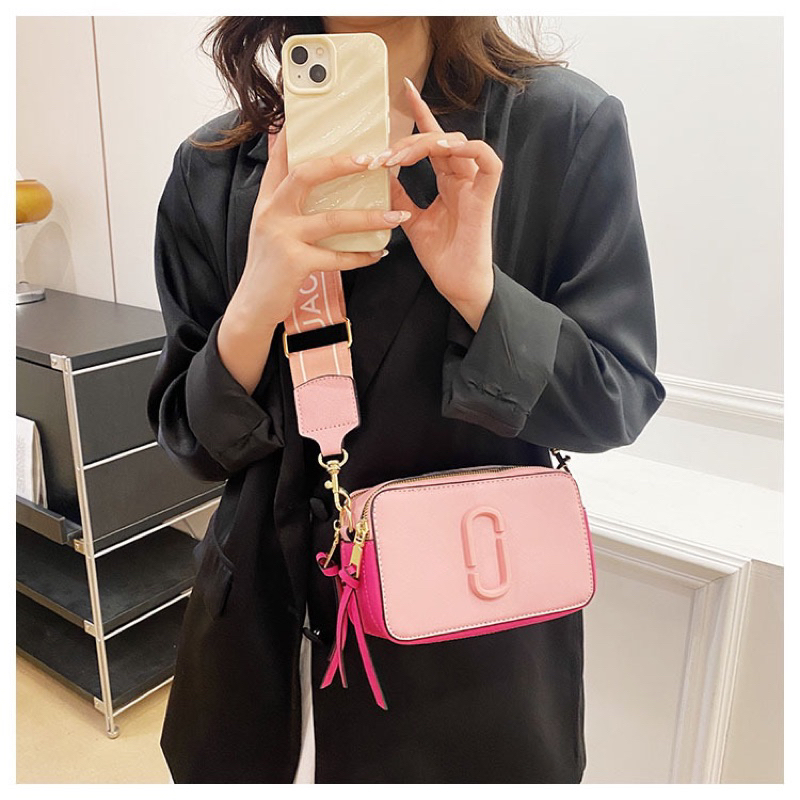 Túi Xách đeo chéo MJ hộp 2 khóa màu loang thời trang