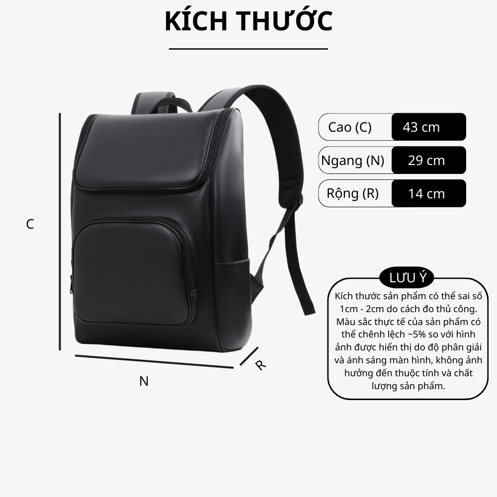 Balo laptop nam nữ thời trang PADO 645 - Đựng được laptop 15.6inch - Chất liệu chống thấm